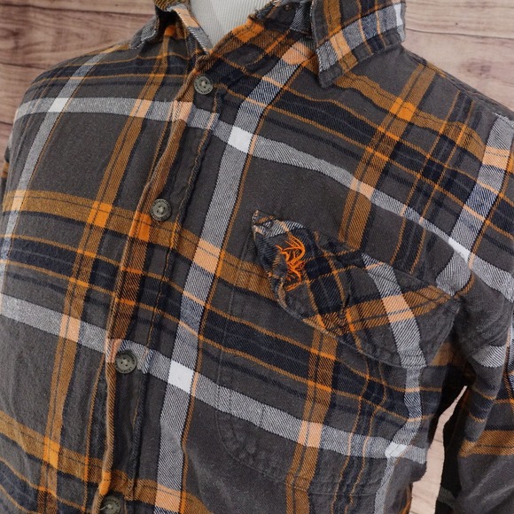 LEGENDARY WHITETALES DEER GEAR PLAID FLANNEL BUTTON DOWN SHIRT MENS SIZE L - Picture 2 of 8